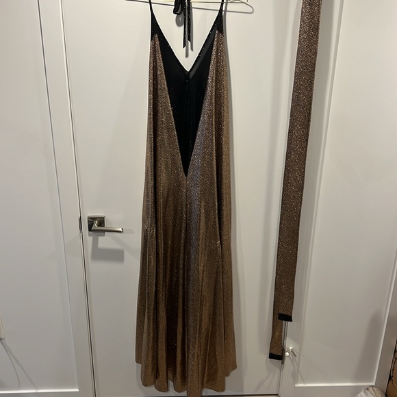 Gold AF Halter Dress | Onion | Size 12 - Picture 5 of 11